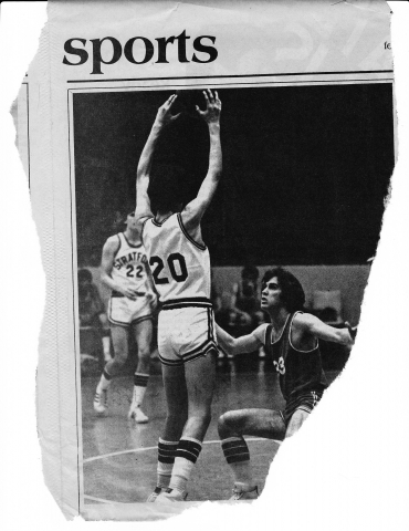 One side of Newspaper -  
Stratford Basketball - #22 Bobby OBrien